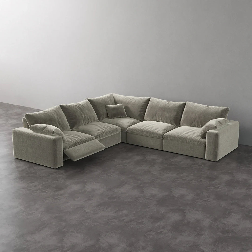CloudLuxe Corner 5-Piece Modular Recliner Sectional