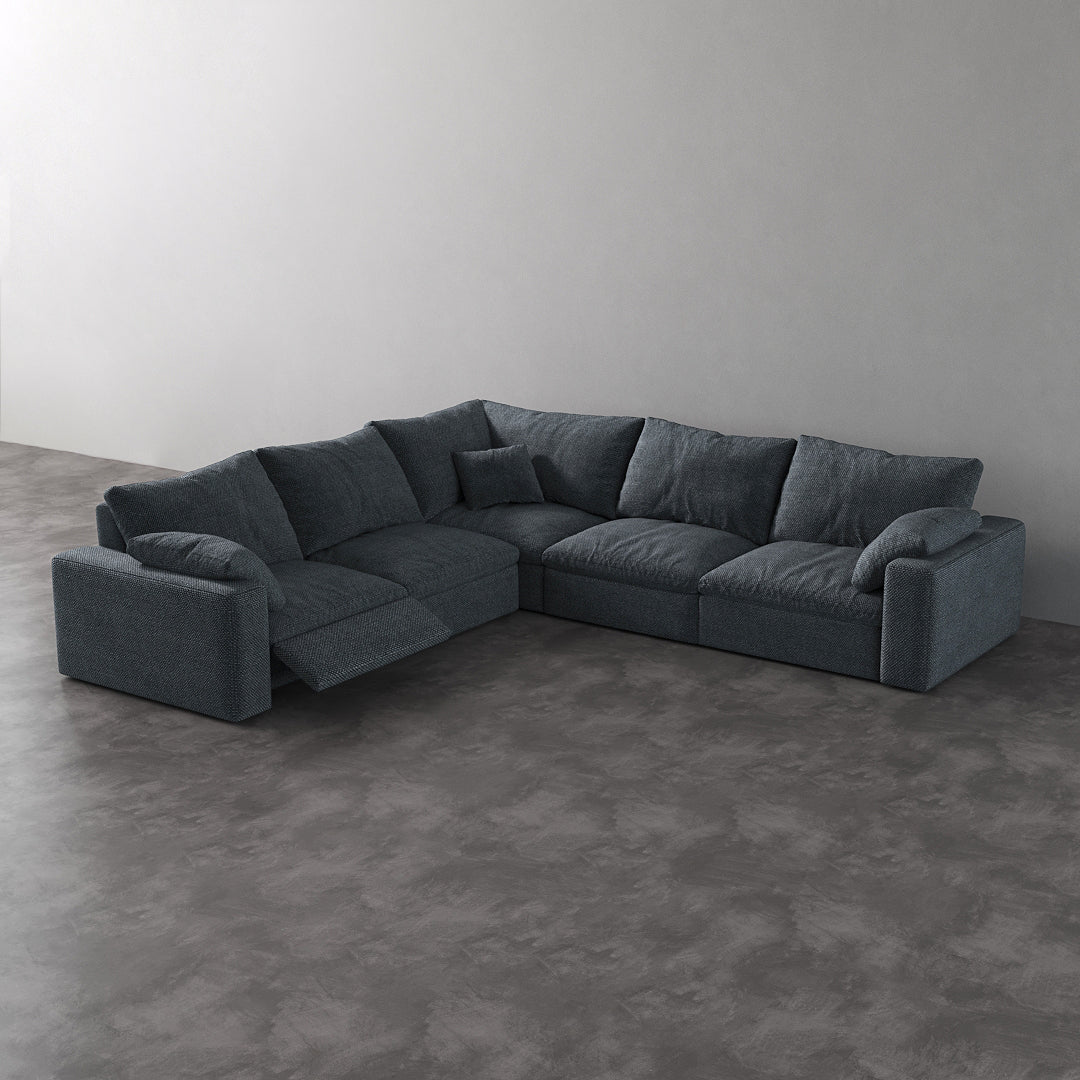 CloudLuxe Corner 5-Piece Modular Recliner Sectional
