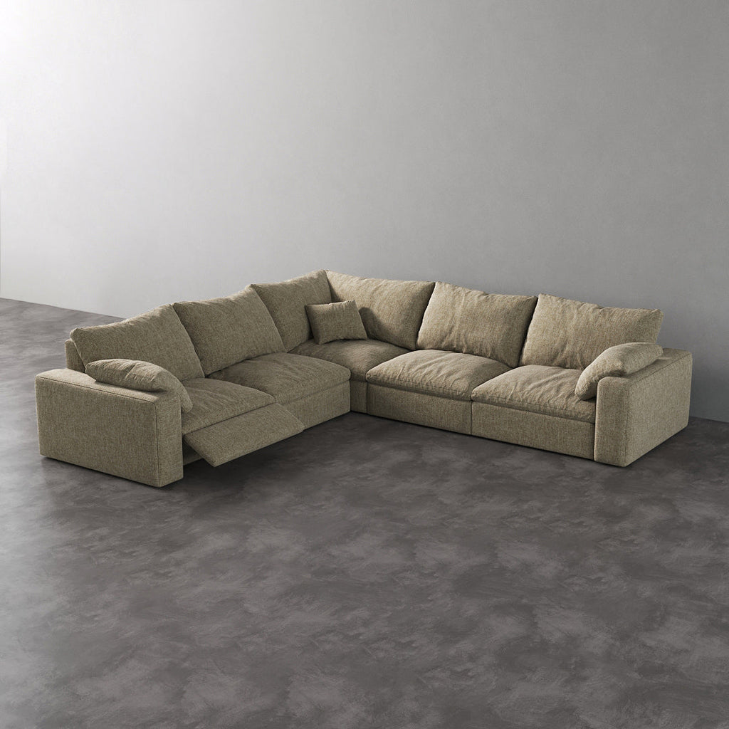 CloudLuxe Corner 5-Piece Modular Recliner Sectional