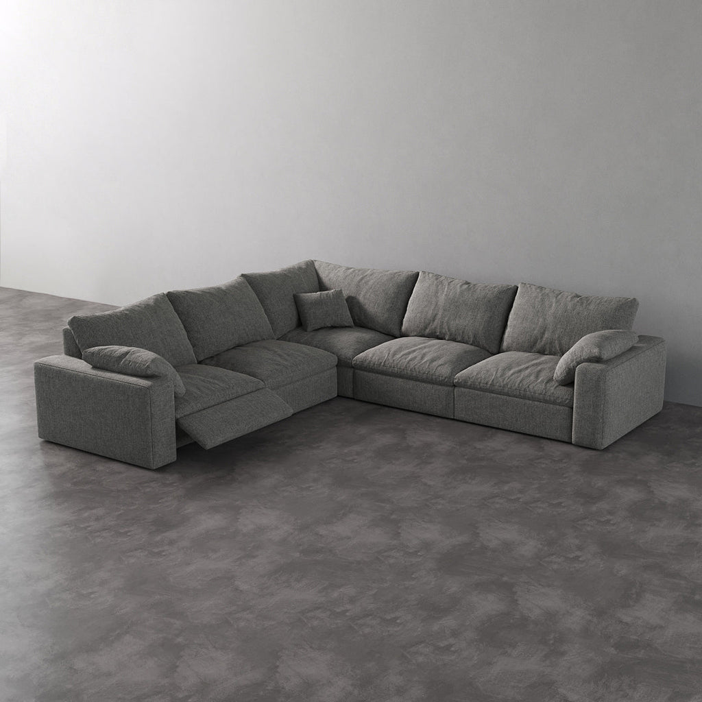 CloudLuxe Corner 5-Piece Modular Recliner Sectional