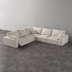 CloudLuxe Corner 5-Piece Modular Recliner Sectional-Corduroy