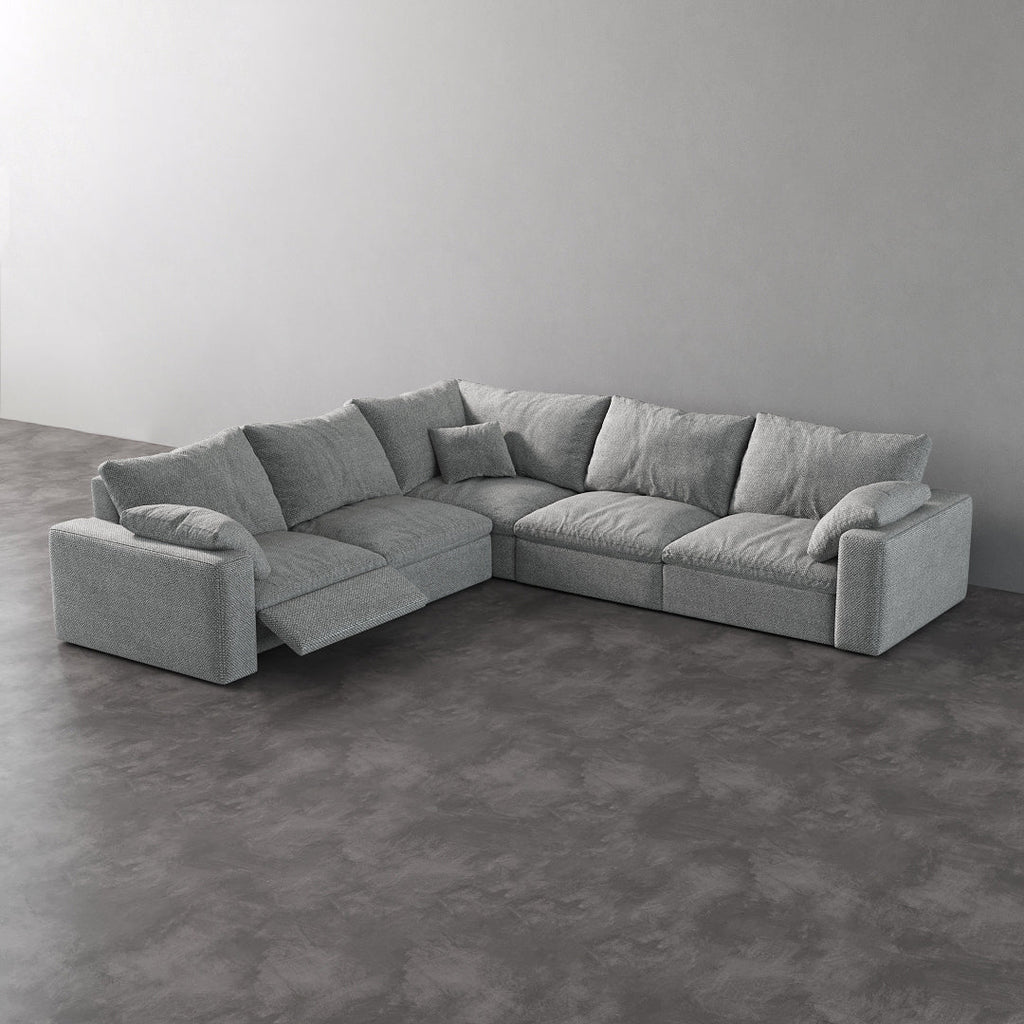 CloudLuxe Corner 5-Piece Modular Recliner Sectional