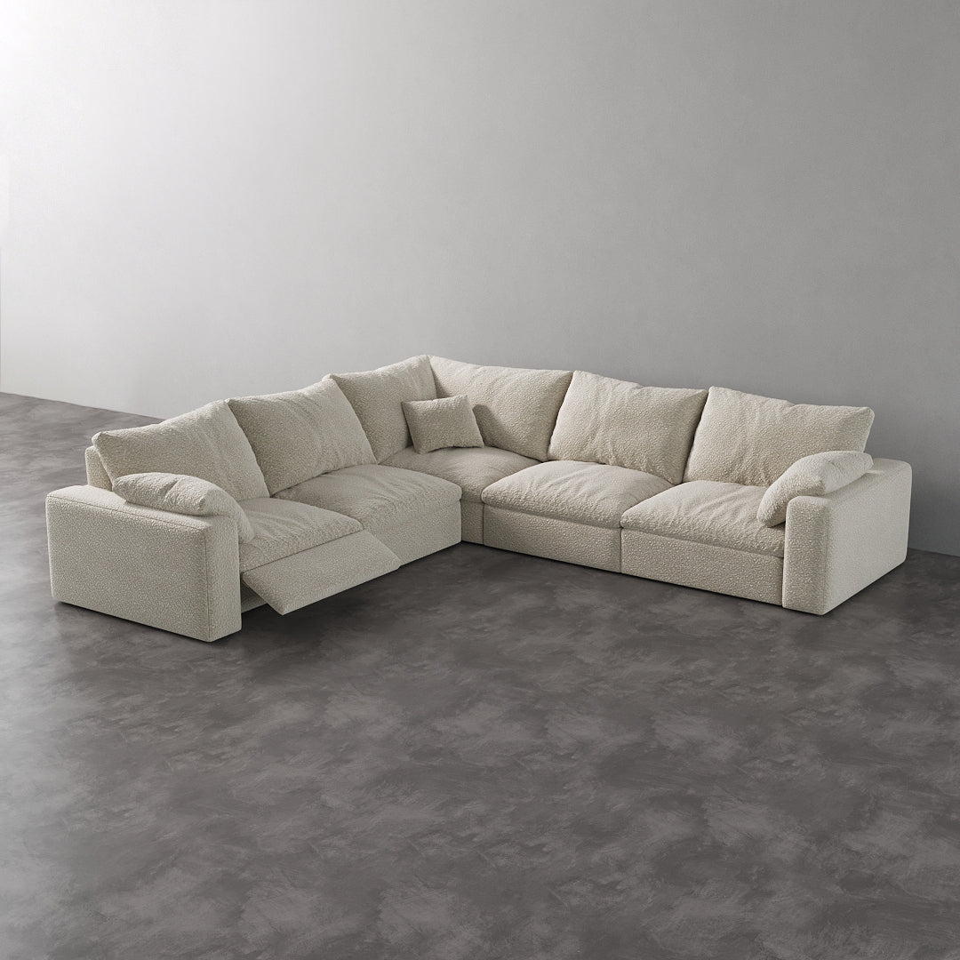 CloudLuxe Corner 5-Piece Modular Recliner Sectional