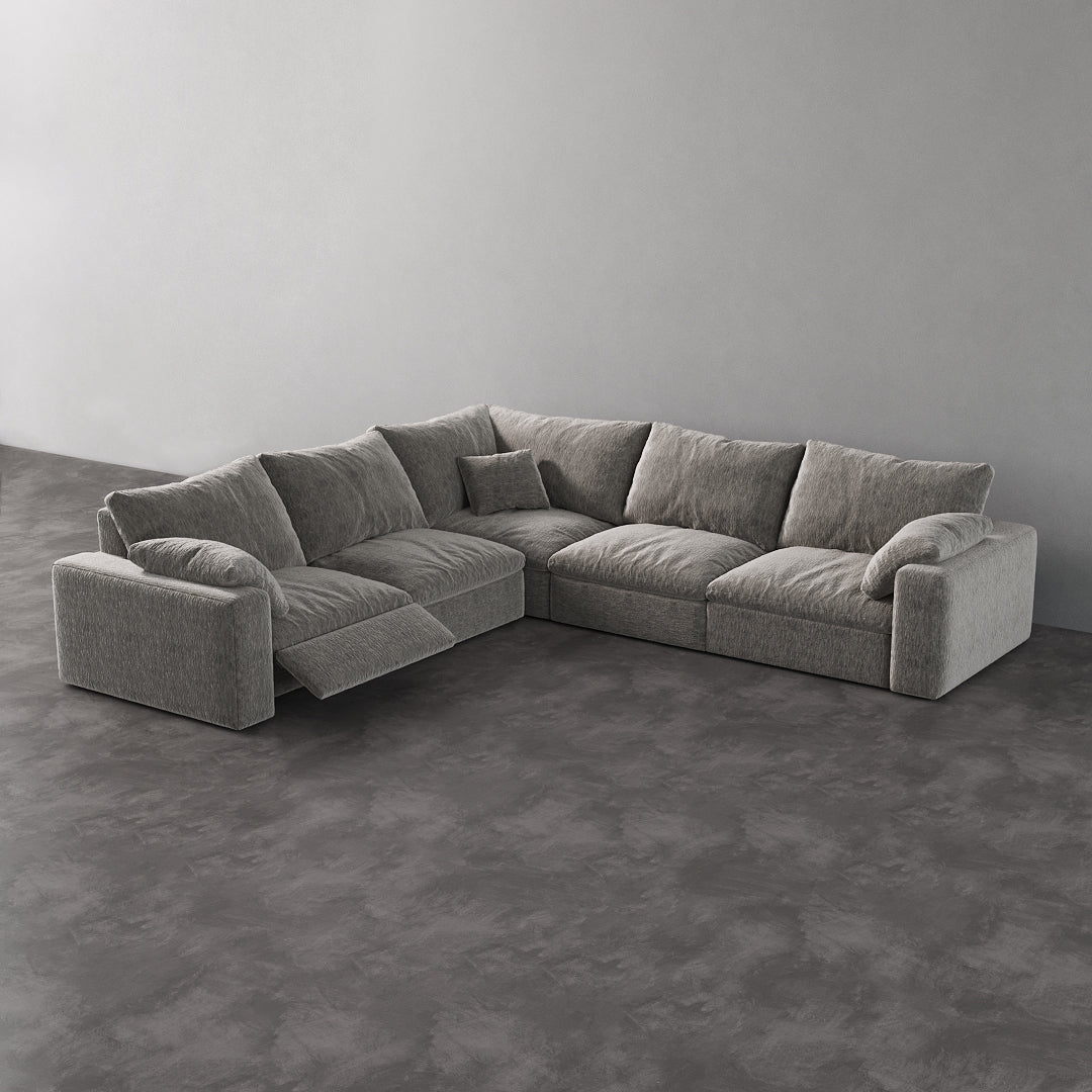 CloudLuxe Corner 5-Piece Modular Recliner Sectional