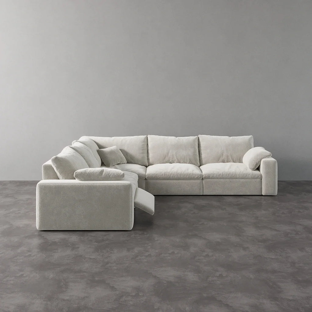 CloudLuxe Corner 5-Piece Modular Recliner Sectional