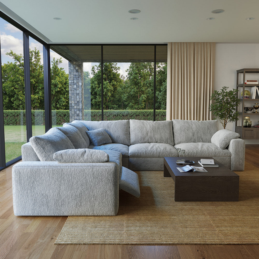 CloudLuxe Corner 5-Piece Modular Recliner Sectional
