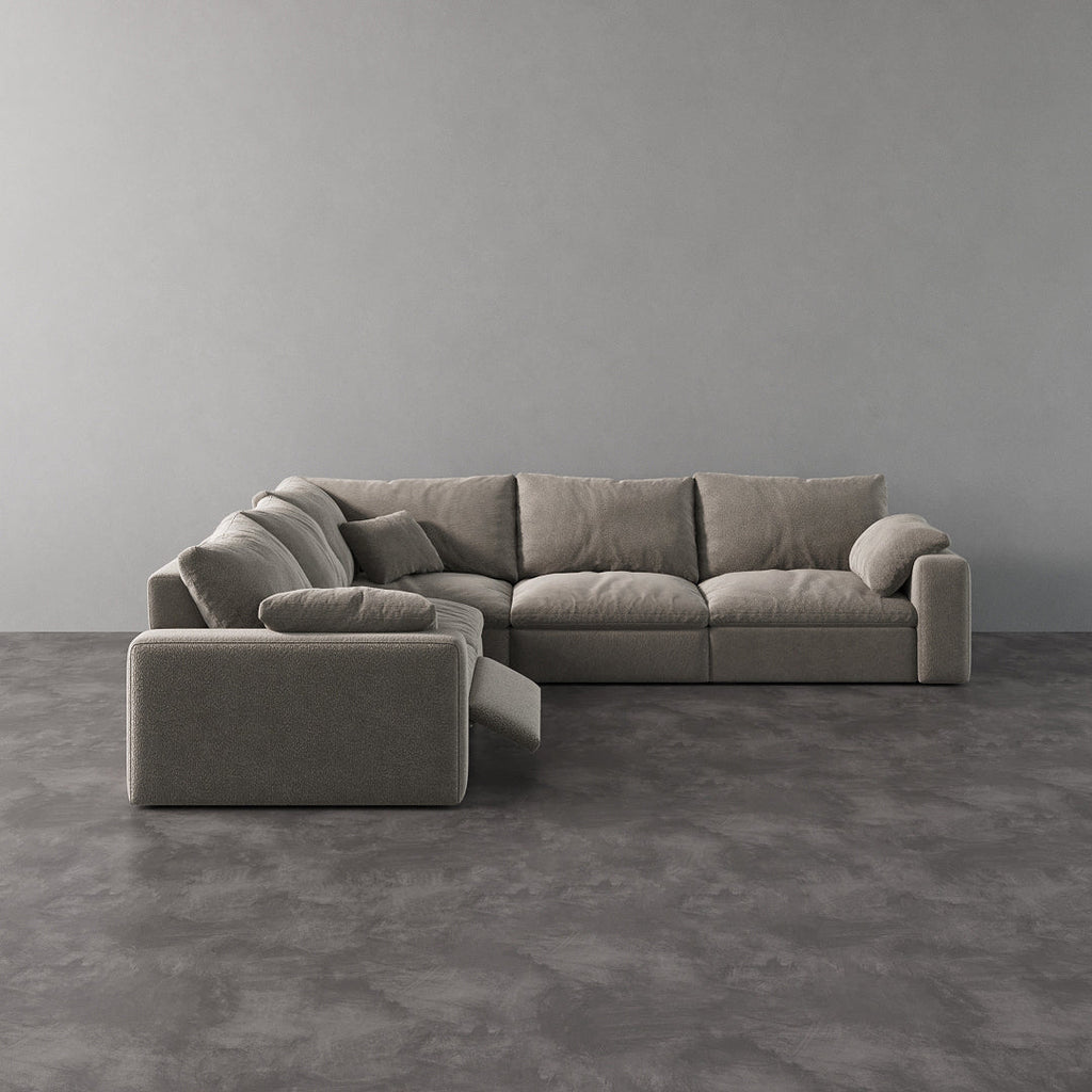 CloudLuxe Corner 5-Piece Modular Recliner Sectional