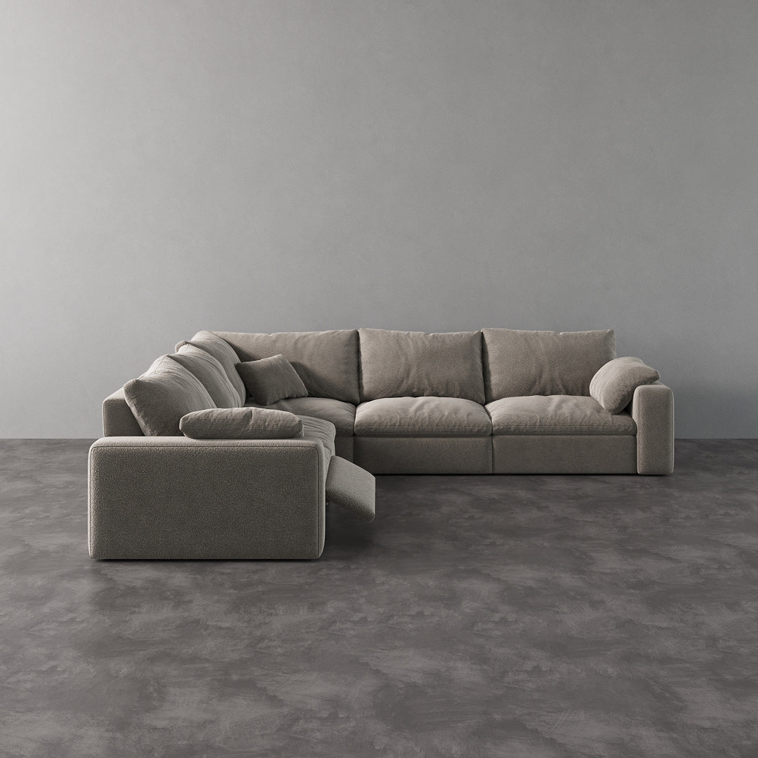 CloudLuxe Corner 5-Piece Modular Recliner Sectional
