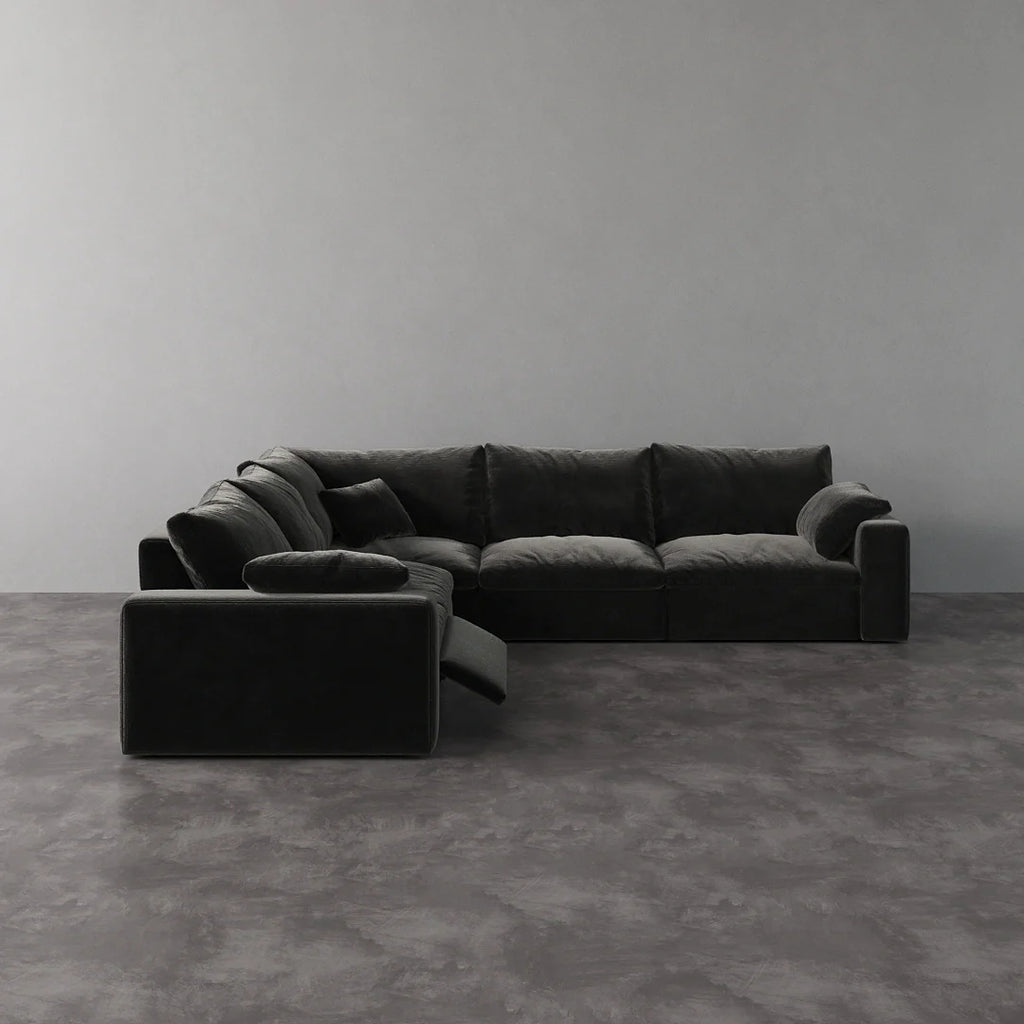 CloudLuxe Corner 5-Piece Modular Recliner Sectional