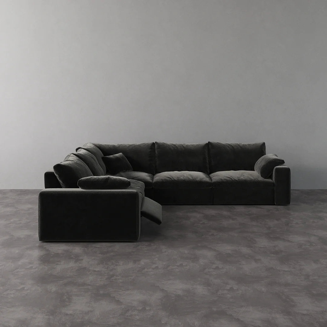 CloudLuxe Corner 5-Piece Modular Recliner Sectional