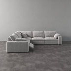 CloudLuxe Corner 5-Piece Modular Recliner Sectional-Bouclé