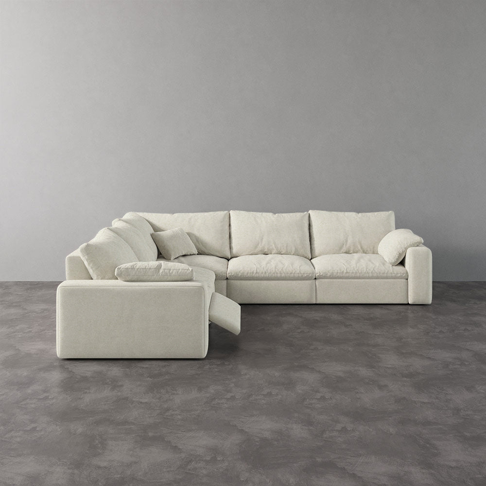 CloudLuxe Corner 5-Piece Modular Recliner Sectional