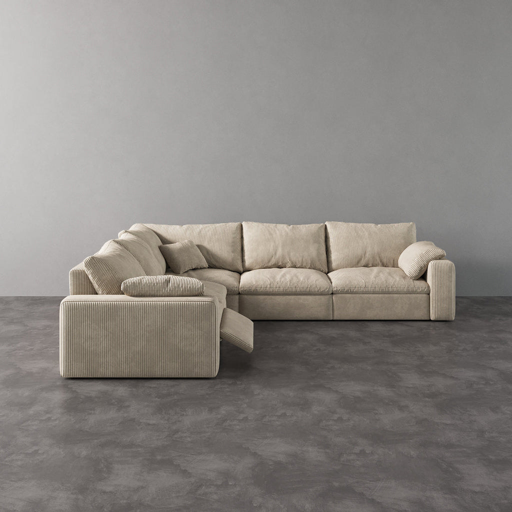 CloudLuxe Corner 5-Piece Modular Recliner Sectional