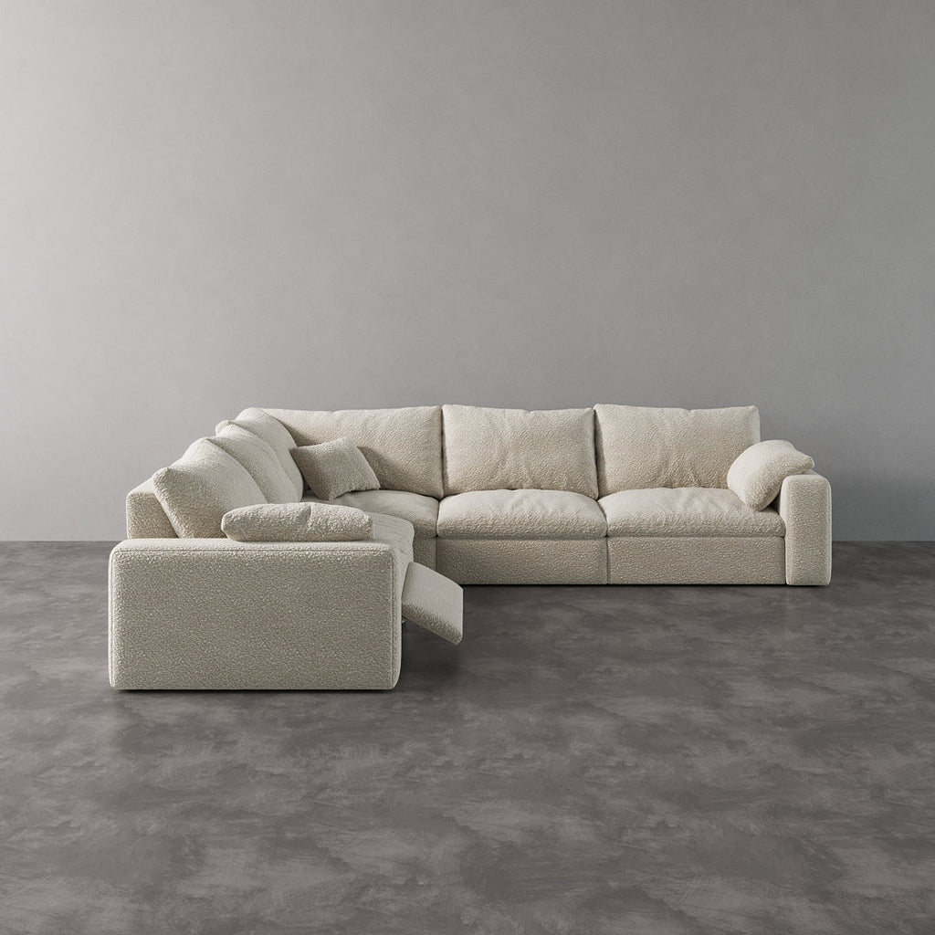 CloudLuxe Corner 5-Piece Modular Recliner Sectional