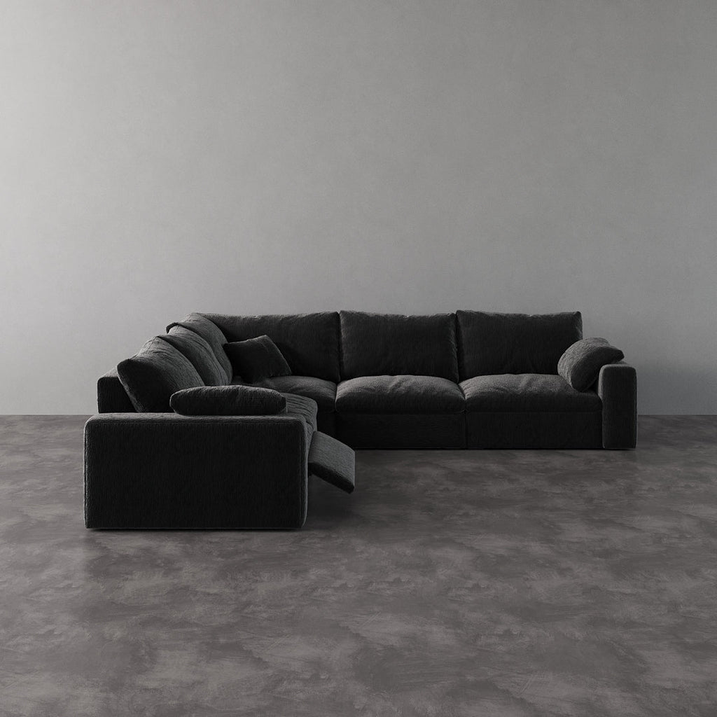 CloudLuxe Corner 5-Piece Modular Recliner Sectional