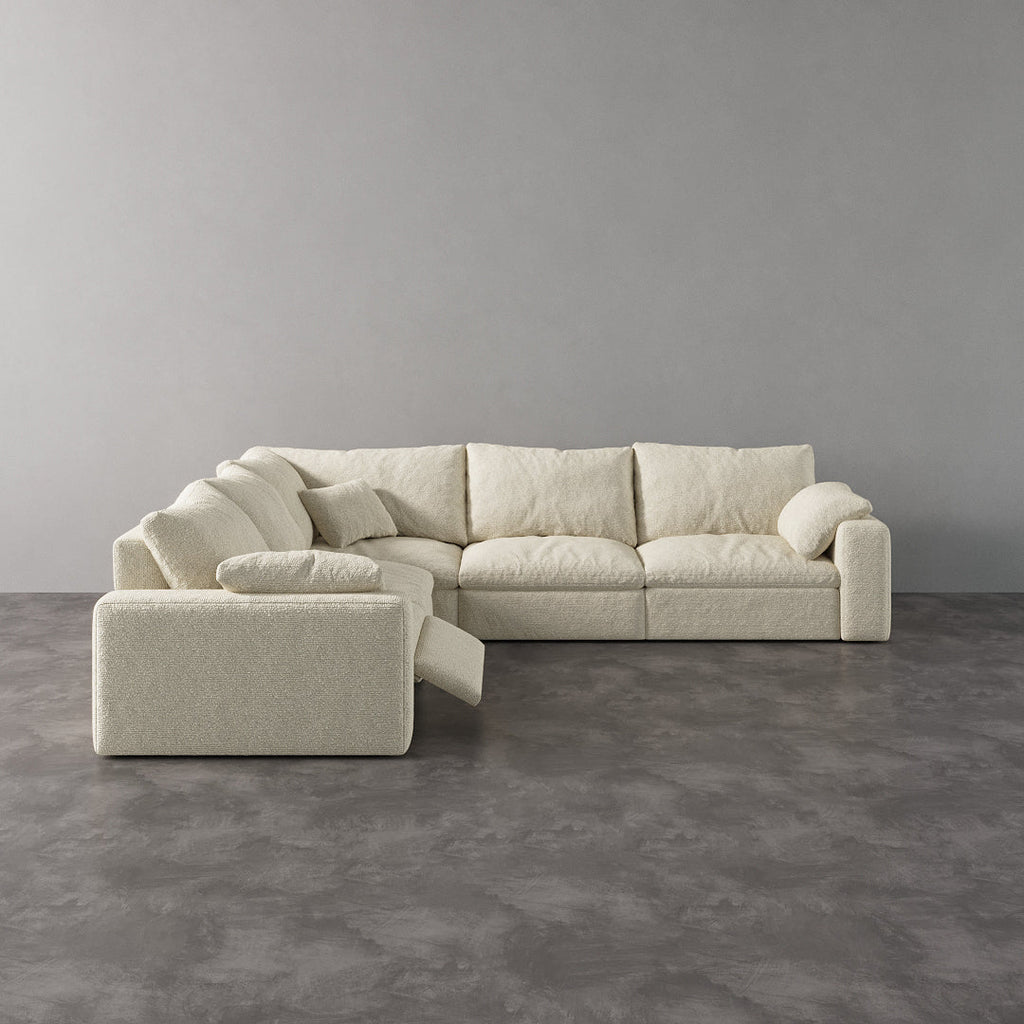 CloudLuxe Corner 5-Piece Modular Recliner Sectional