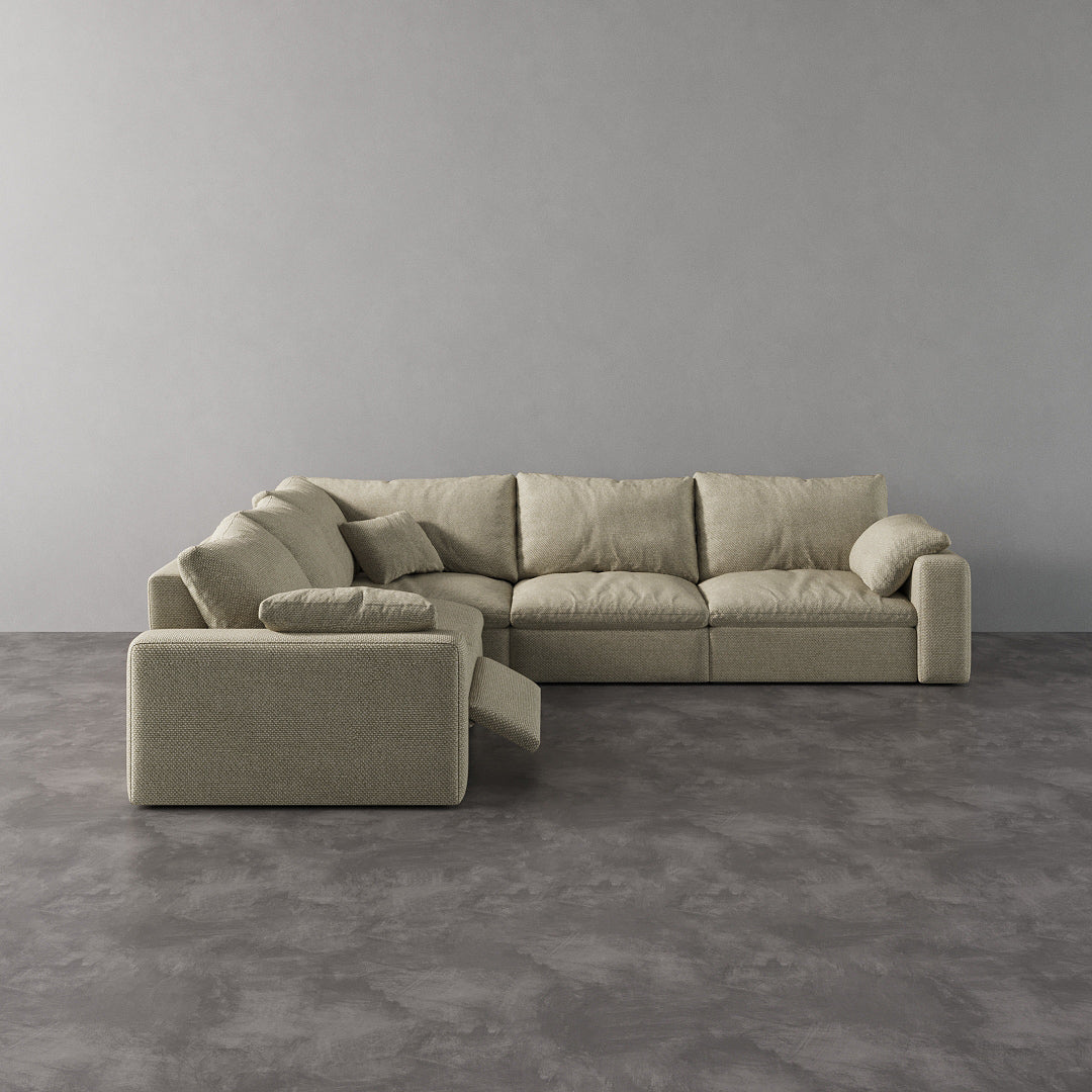 CloudLuxe Corner 5-Piece Modular Recliner Sectional