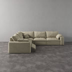 CloudLuxe Corner 5-Piece Modular Recliner Sectional-Linen