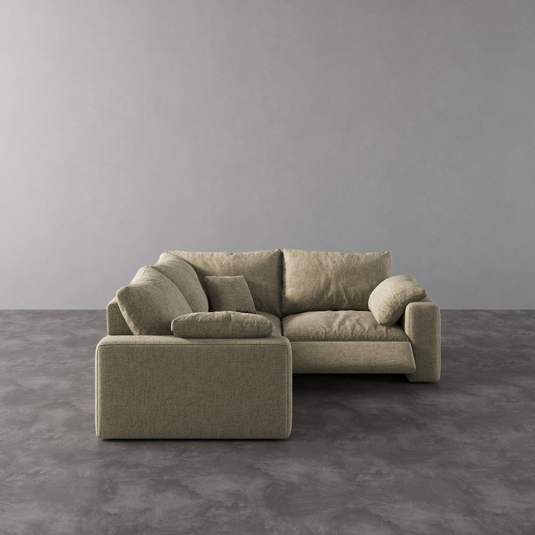 CloudLuxe Corner 3-Piece Modular Recliner Sectional-Linen