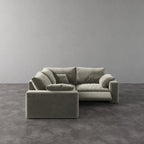 CloudLuxe Corner 3-Piece Modular Recliner Sectional-Velvet