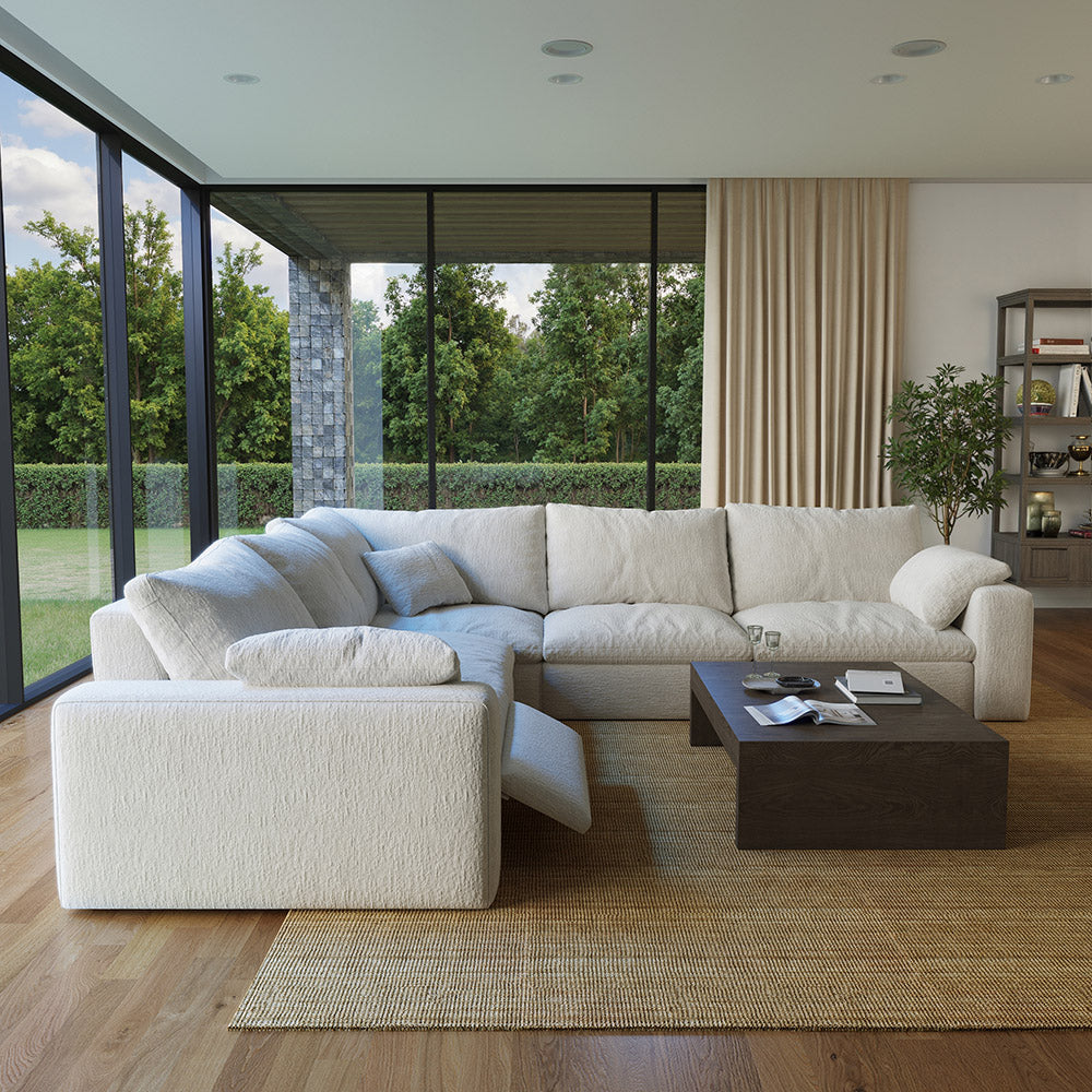 CloudLuxe Corner 5-Piece Modular Recliner Sectional