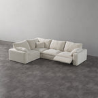 CloudLuxe L-Shape 4-Piece Modular Recliner Sectional-Velvet