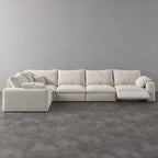 CloudLuxe L-Shape 5-Piece Modular Recliner Sectional-Velvet