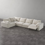 CloudLuxe L-Shape 5-Piece Modular Recliner Sectional-Velvet