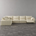 CloudLuxe L-Shape 5-Piece Modular Recliner Sectional-Velvet