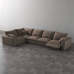 CloudLuxe L-Shape 5-Piece Modular Recliner Sectional-Linen