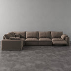 CloudLuxe L-Shape 5-Piece Modular Recliner Sectional-Linen