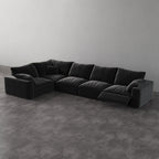 CloudLuxe L-Shape 5-Piece Modular Recliner Sectional-Velvet