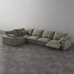 CloudLuxe L-Shape 5-Piece Modular Recliner Sectional-Corduroy