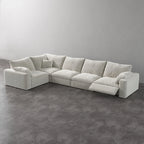 CloudLuxe L-Shape 5-Piece Modular Recliner Sectional-Velvet