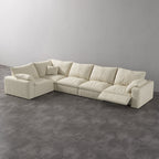 CloudLuxe L-Shape 5-Piece Modular Recliner Sectional-Bouclé