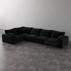 CloudLuxe L-Shape 5-Piece Modular Recliner Sectional-Bouclé