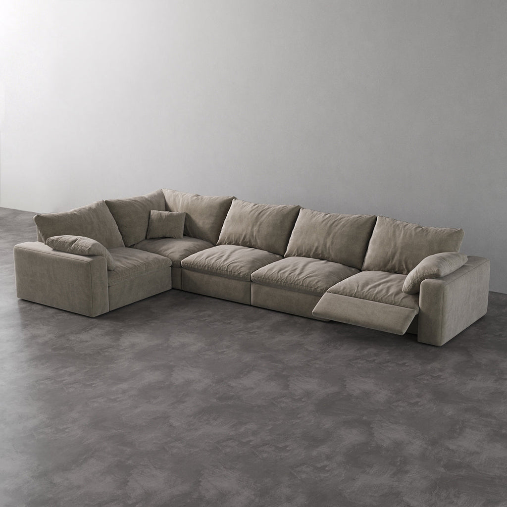CloudLuxe L-Shape 5-Piece Modular Recliner Sectional
