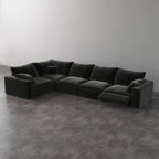 CloudLuxe L-Shape 5-Piece Modular Recliner Sectional-Velvet