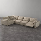 CloudLuxe L-Shape 5-Piece Modular Recliner Sectional-Corduroy