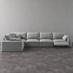 CloudLuxe L-Shape 5-Piece Modular Recliner Sectional-Linen