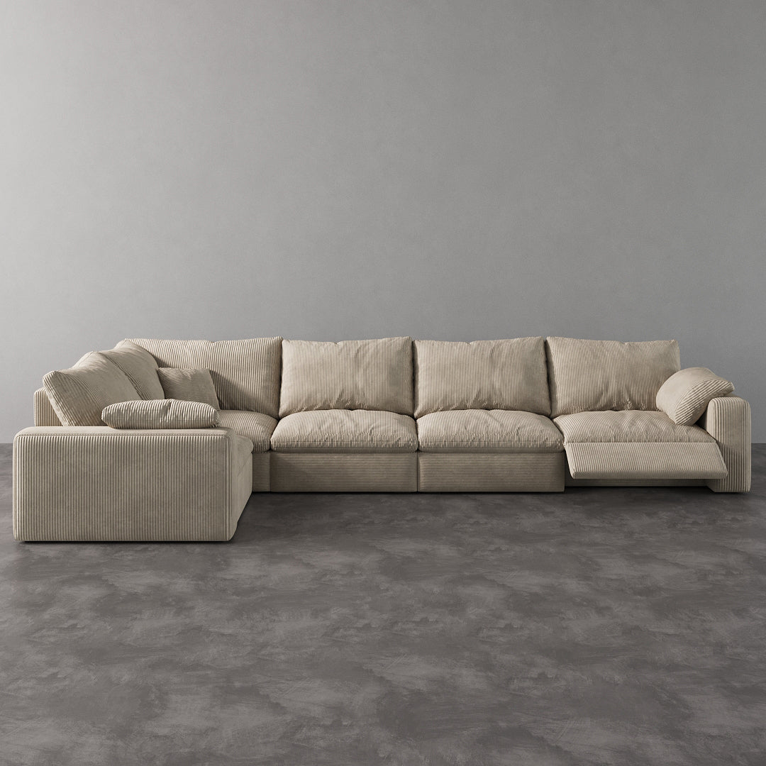 CloudLuxe L-Shape 5-Piece Modular Recliner Sectional