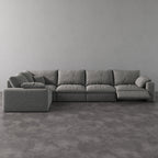 CloudLuxe L-Shape 5-Piece Modular Recliner Sectional-Linen