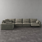 CloudLuxe L-Shape 5-Piece Modular Recliner Sectional-Corduroy
