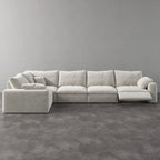 CloudLuxe L-Shape 5-Piece Modular Recliner Sectional-Velvet