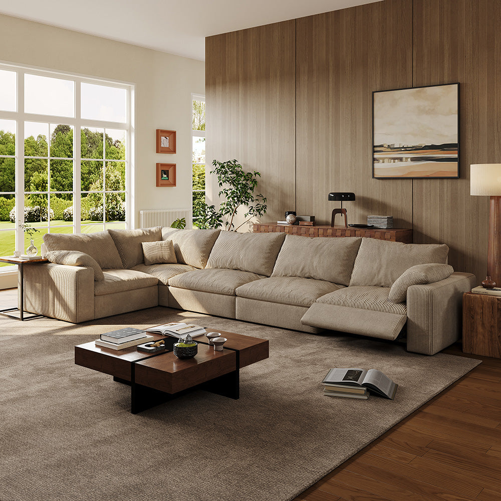 CloudLuxe L-Shape 5-Piece Modular Recliner Sectional