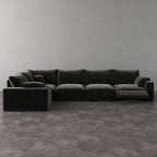 CloudLuxe L-Shape 5-Piece Modular Recliner Sectional-Velvet