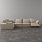 CloudLuxe L-Shape 5-Piece Modular Recliner Sectional-Corduroy
