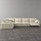 CloudLuxe L-Shape 5-Piece Modular Recliner Sectional-Bouclé