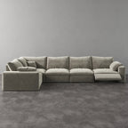CloudLuxe L-Shape 5-Piece Modular Recliner Sectional-Velvet