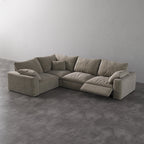 CloudLuxe L-Shape 4-Piece Modular Recliner Sectional-Velvet